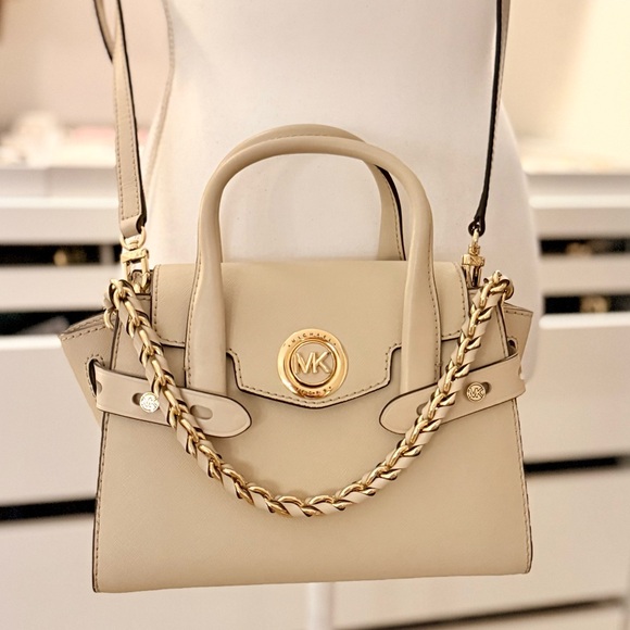 Michael Kors Tan Satchel with Gold Chain - Picture 1 of 8